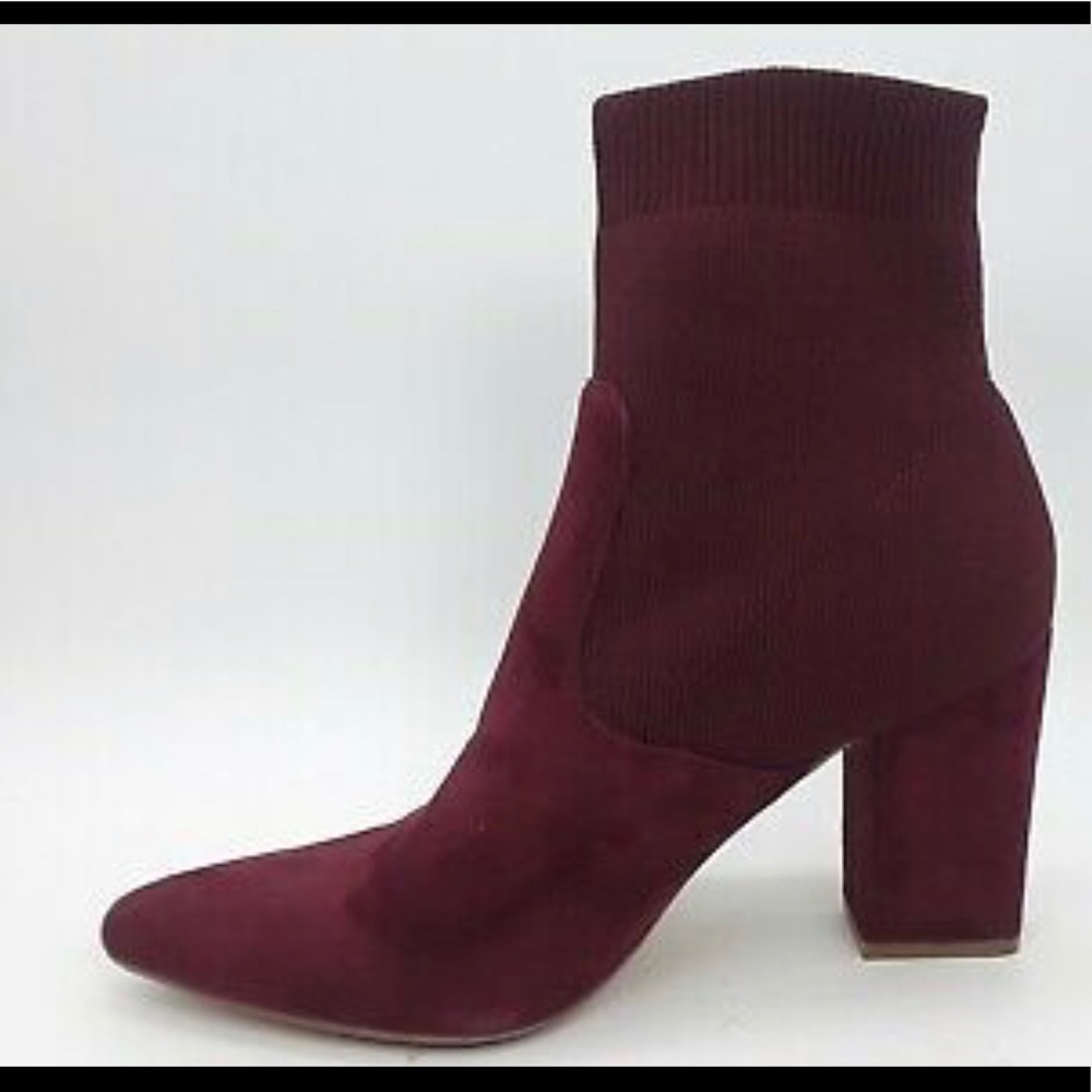 Steve Madden suede heeled boots - “Reece sock boot